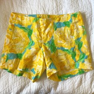 LILLY PULITZER Yellow printed shorts